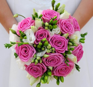 Bride with flowers
