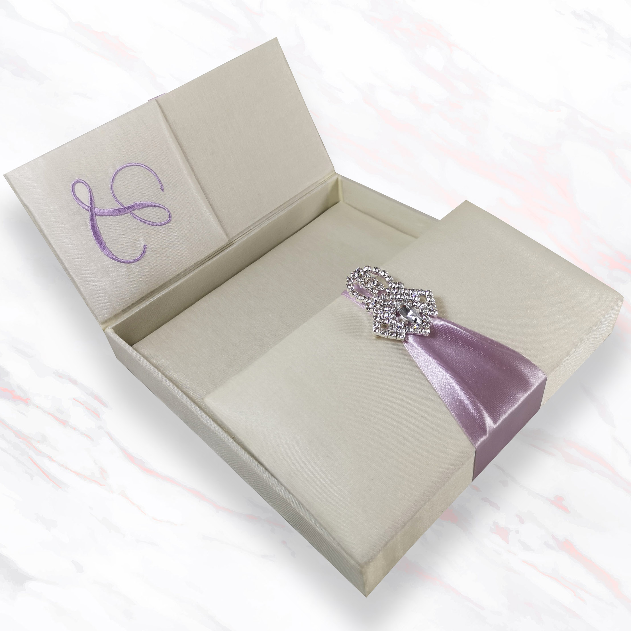 Original boxed wedding invitation by Prestige Creations