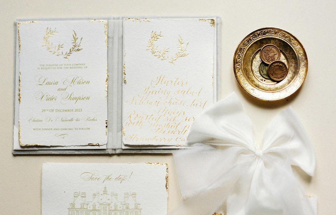 Luxury and elegant invitation folio